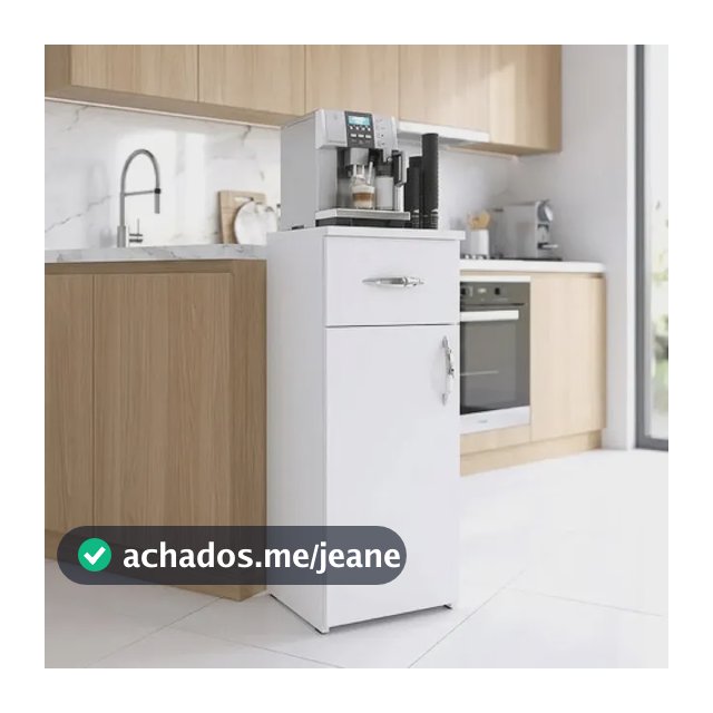 Armário Compacto Mdp Para Cozinha Com 1 Porta E Gaveta Mdp Branco