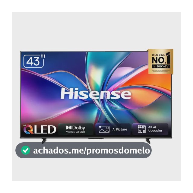 Smart TV Hisense HI-QLED 4K 43" Polegadas com Dolby Vision, Dolby Gaming e Compatibilidade Alexa- 43Q6QVV