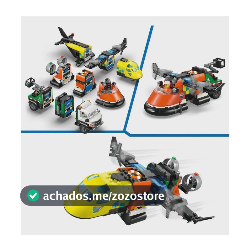 LEGO® City Remix: avião, caminhão e hovercraft 60505