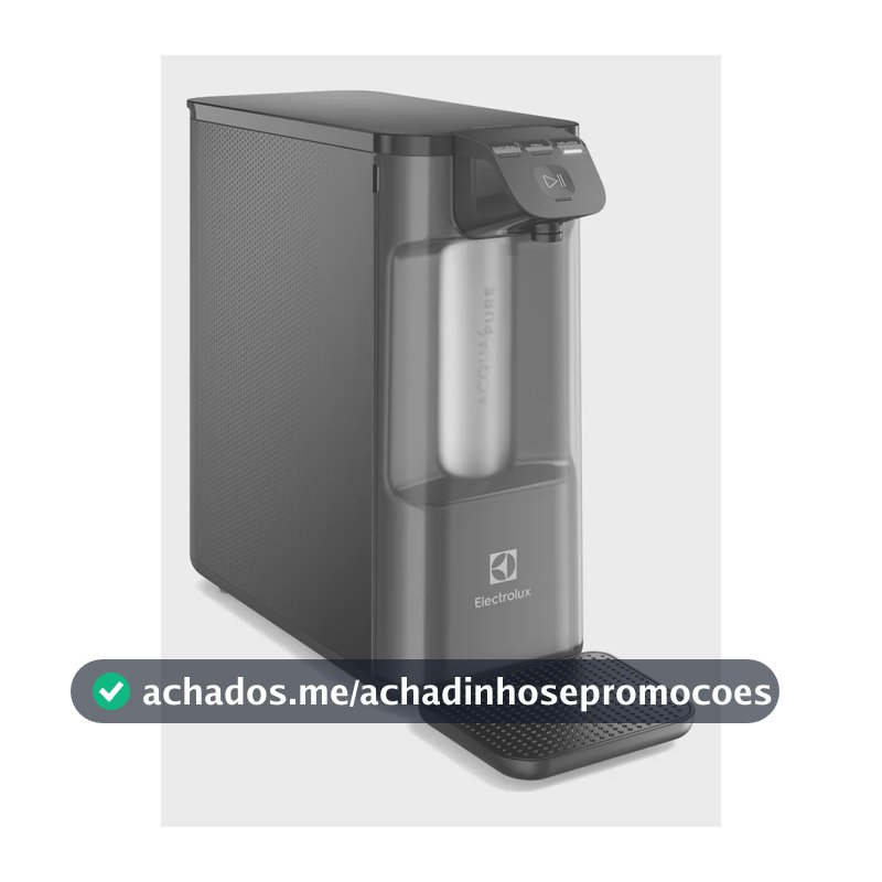 Purificador de Água Gelada Fria e Natural Elétrico Compacto Eletrônico placa Filtro refil 6 meses ou 3000l Painel Touch Bivolt Cinza PE12G Electrolux