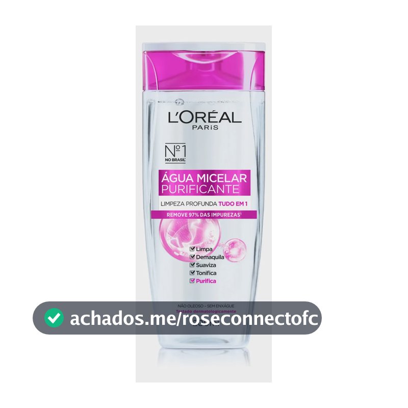Água Micelar Solução de Limpeza 5 em 1 Limpa, Demaquila, Purifica, Suaviza e Reequilibra, Cuidado Diário para Todos os Tipos de Peles L'Oréal Paris 200ml
