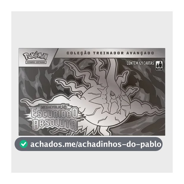 Cartas Pokémon Coleção Escuridão Absoluta Treinador Avançado 121 Cards Copag