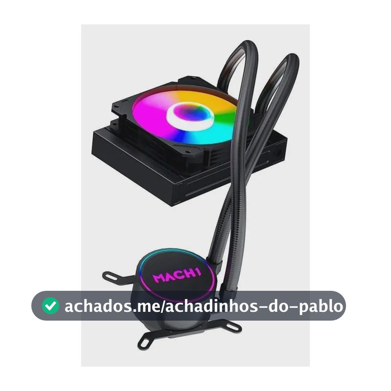 Water Cooler Mach1 Logic Rgb 120mm Amd E Intel Preto Preto