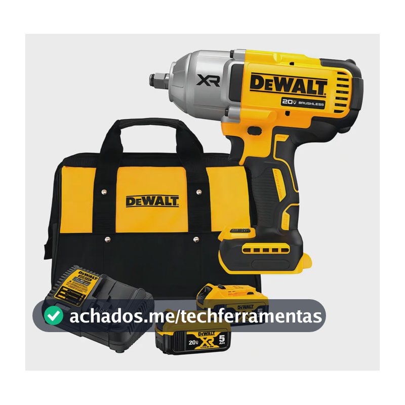 Chave De Impacto 2 Baterias 20v 5ah Dewalt Dcf900 Bivolt