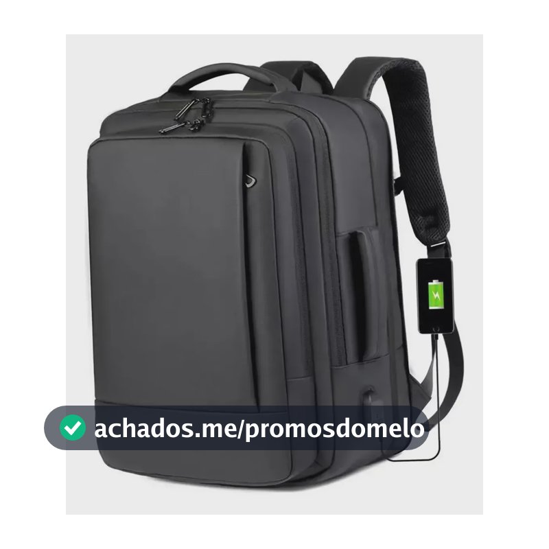 Mochila jiesipote-9242 À Prova D'água Reforçada Expansível Cor Preto