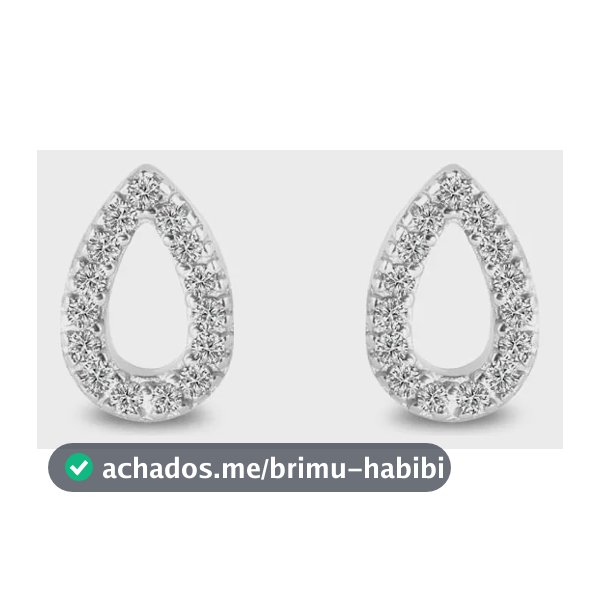 Brinco Life Astro Gota Em Prata 925 Com Pedras Incolores