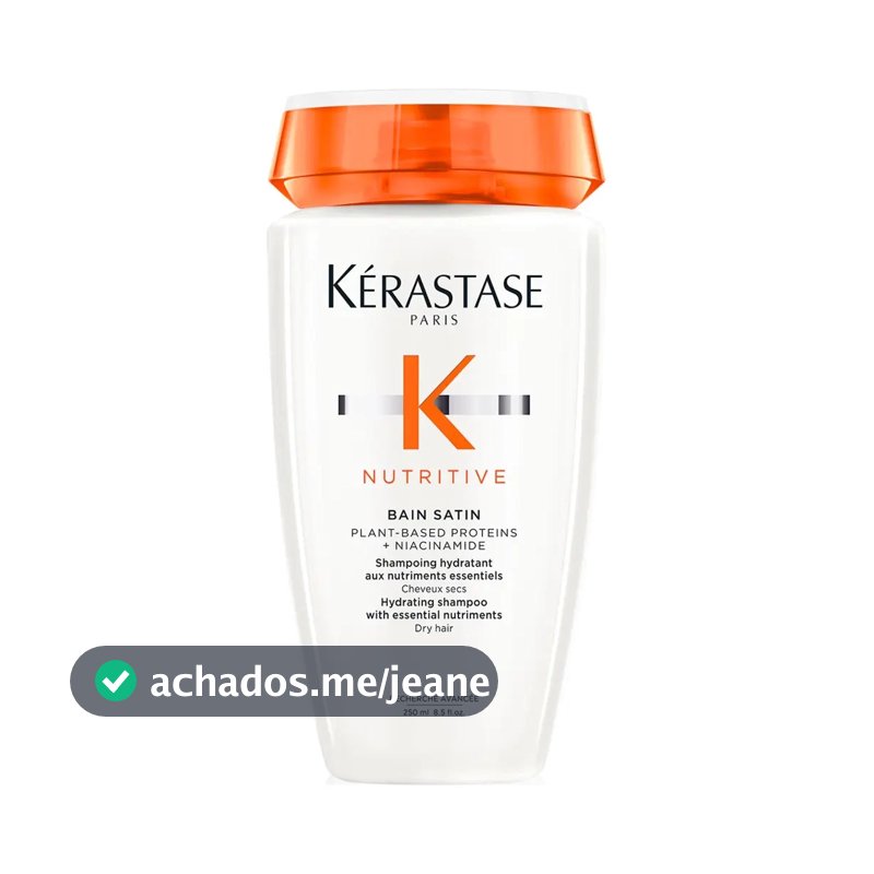 Shampoo Hidratante para Cabelos Secos, Nutrição Intensa, Brilho, Maciez, Fortalecimento e Revitalização da Fibra Capilar, Nutritive Bain Satin Kérastase, 250ml
