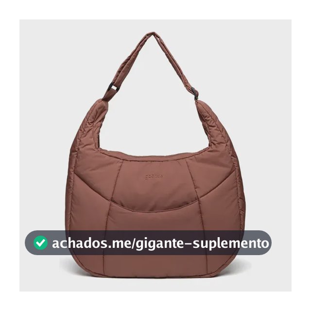 Bolsa Tote Moon Puffer Gocase fitness espaçosa e funcional marrom
