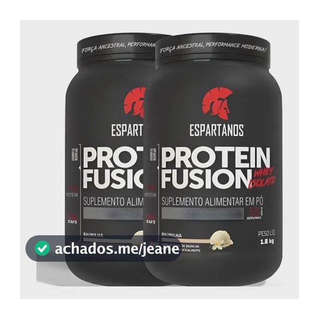 Kit 2x Suplemento Em Pó Whey Protein Fusion 1800g Espartanos
