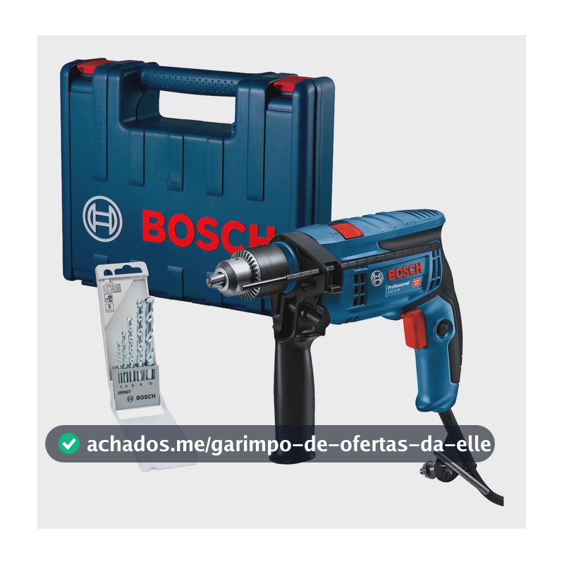 Furadeira Impacto 1/2 Pol 750w Gsb13re Com Maleta + Kit