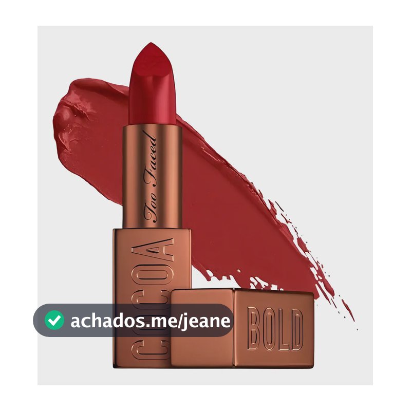 Batom Too Faced Cocoa Bold Lipstick Chocolate