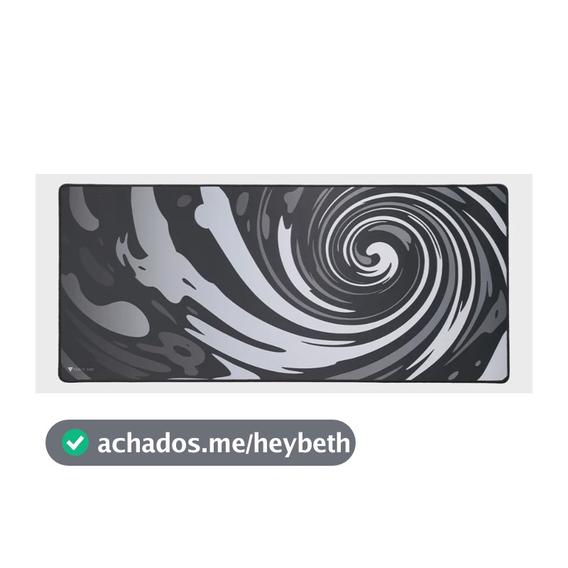 Mousepad Gamer Force One Skyhawk Swirl Xxl 900x400mm 3mm Preto