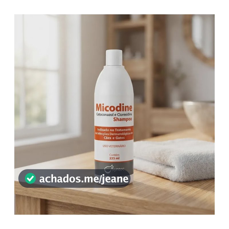 Shampoo Fungicida Syntec Micodine Cães e Gatos 225 mL