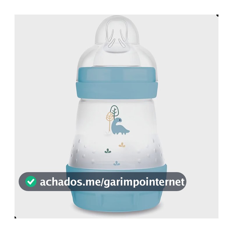 Mamadeira MAMEasy Start MAM Easy Start MA01313 de Dinossauro cor azul de 160mL de fluxo lento