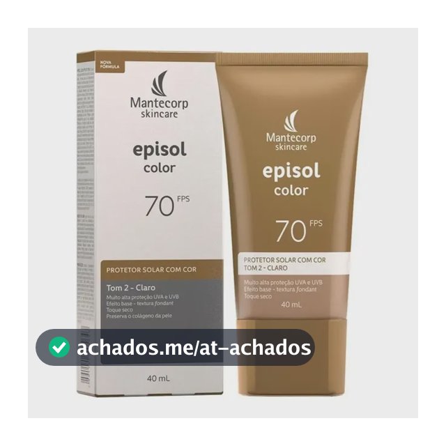 Mantecorp Protetor Solar Facial Episol Fps 70 Tom 2 Claro