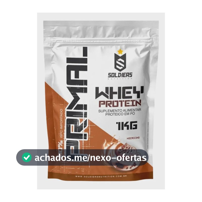 Whey Protein Primal 1kg - Soldiers Nutrition Sabor Mocaccino