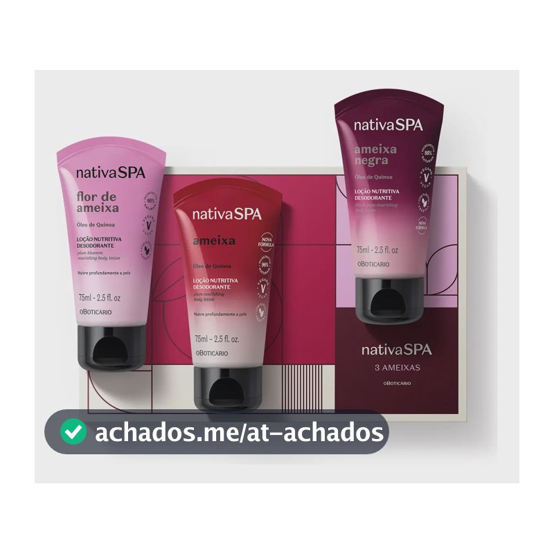 Mini Kit Presente Nativa Spa Ameixa Boticário (3 Itens)
