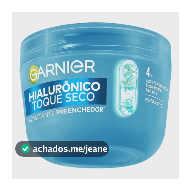 Gel Creme Hidratante Facial Hialurônico Toque Seco com Ácido Hialurônico, Niacinamida e Aloe Vera, Peles Mistas e Oleosas, 85g