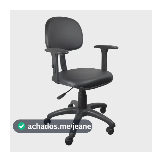 Cadeira De Escritório Secretaria Giratória Vinil C/braços Black Vinyl Scarparo Nr17