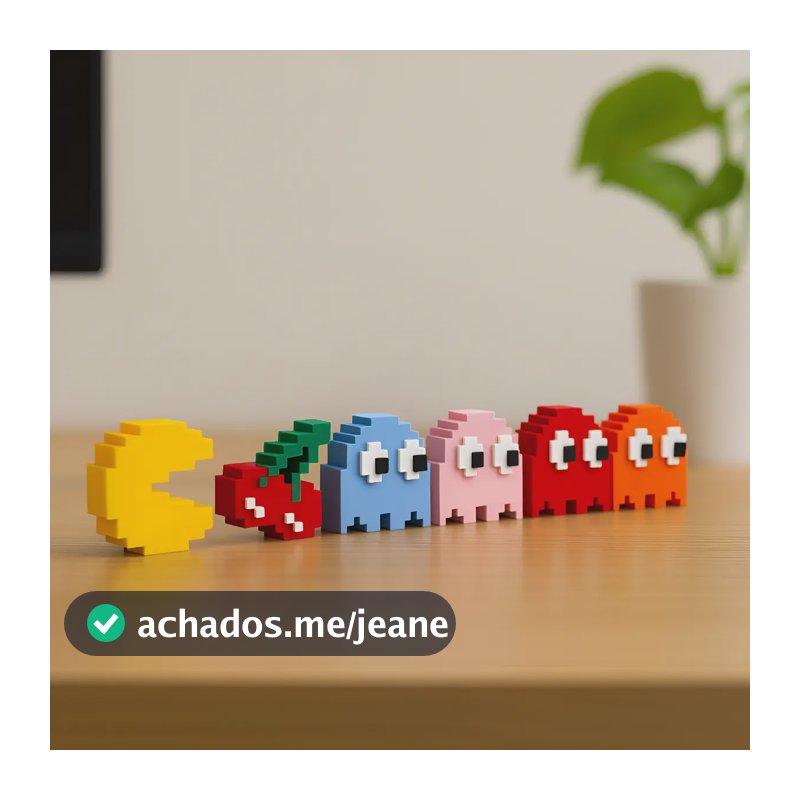 Kit Pac-man 6 Em 1 Decoração Clássico Geek Alta Qualidade