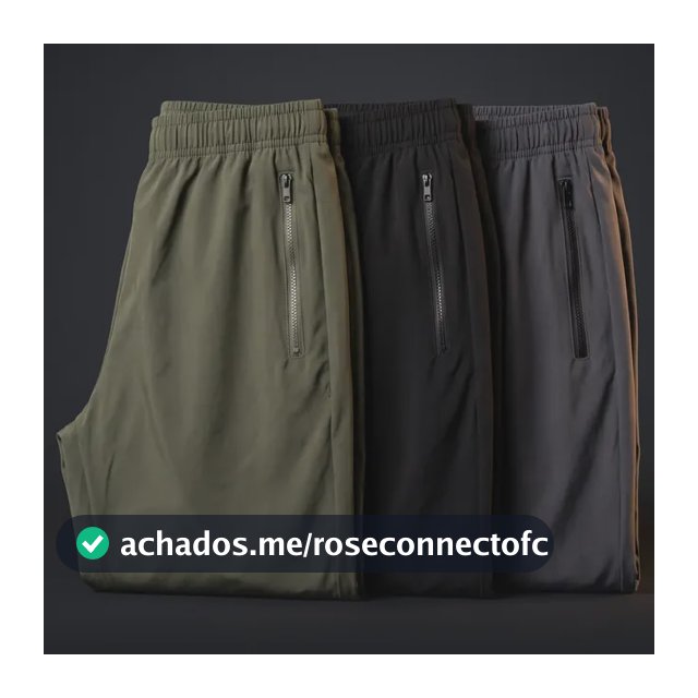 Kit 3 Calças Masculina Tactel Leve Bolso Zíper Premium Verde | Preto | Chumbo Lisa G