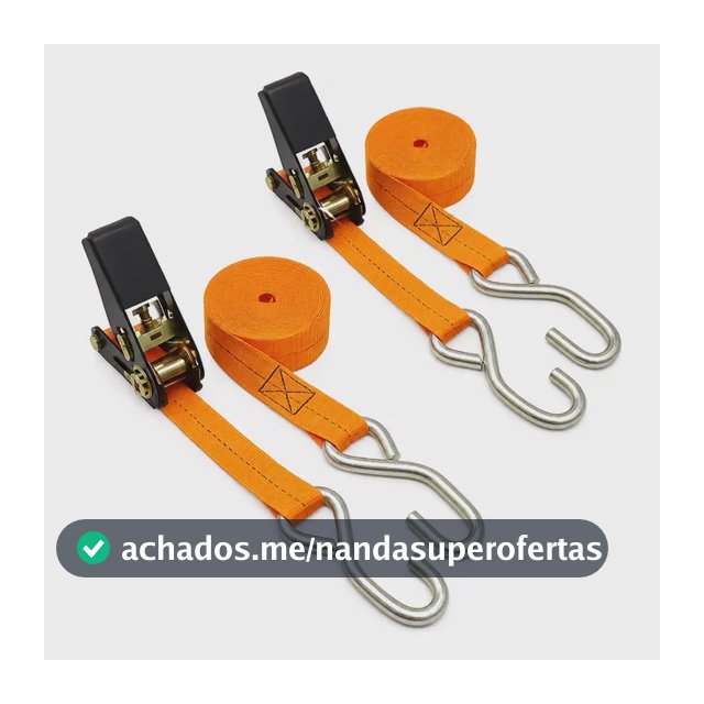 Kit 2 Cinta Catraca 800kg Amarração Carga Moto Carreto 3 Mts