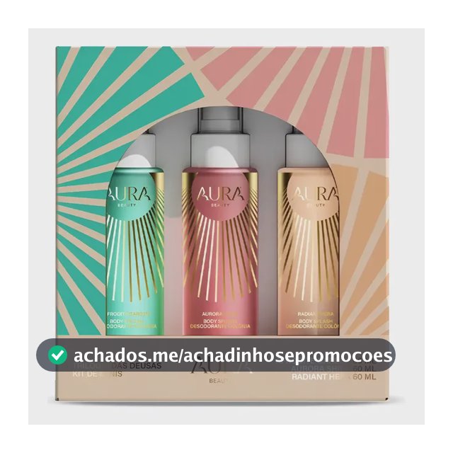 Kit 3 Body Splash Aura Jade Picon Trilogia Deusas 60ml Cada