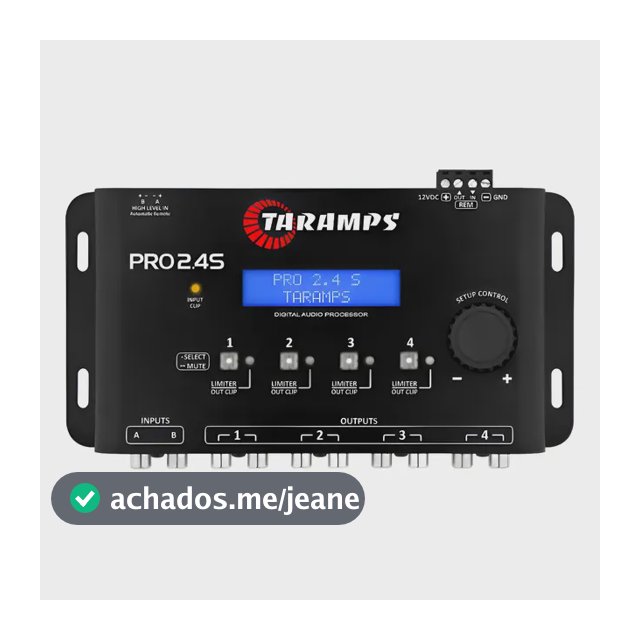Processador De Áudio Digital Taramps Pro 2.4s Equalizador