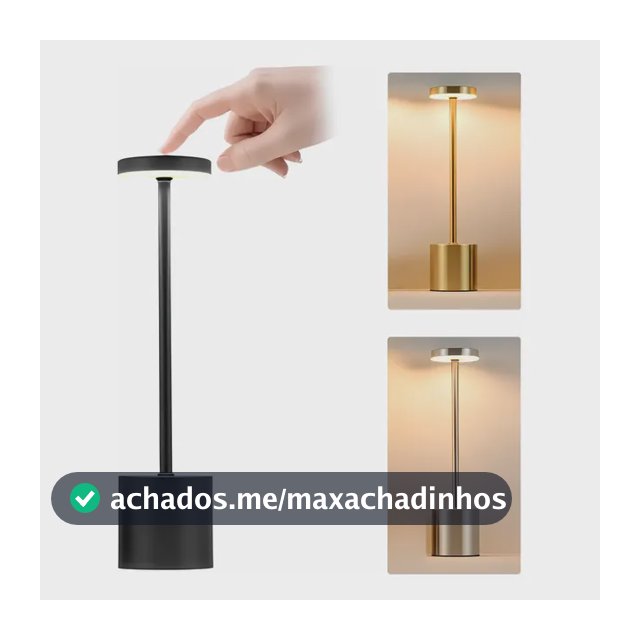 Luminaria Led 3 Cores Sem Fio | Abajur De Mesa Recarregável