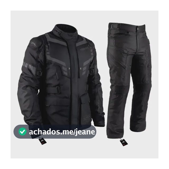 Conjunto Jaqueta E Calça Preto Moto Armor 2 Texx Masculina