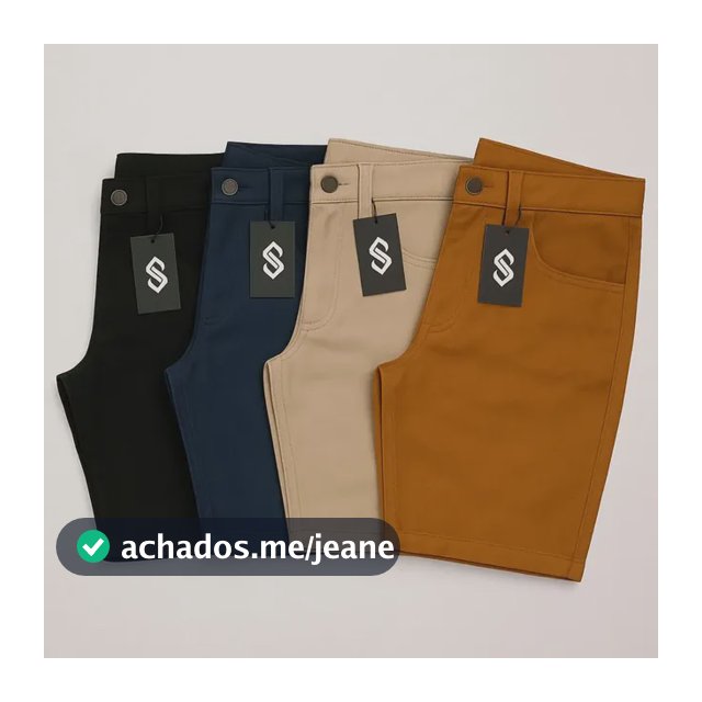 Kit 4 Bermudas Masculina De Sarja Brim 36 Ao 46