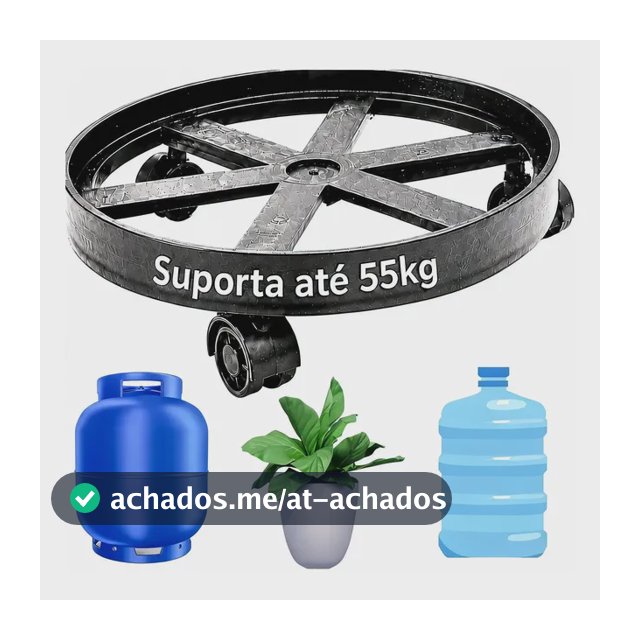 Suporte Para Botijão De Gás Vasos Galão Base Com Rodinha