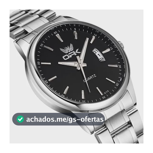 Opk Relógio Masculino Original Prata À Prova D'água 6010