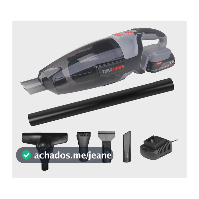 Aspirador De Pó Sem Fio Portátil Super Tork 110w De Mão 2em1 Bateria 20 Cinza