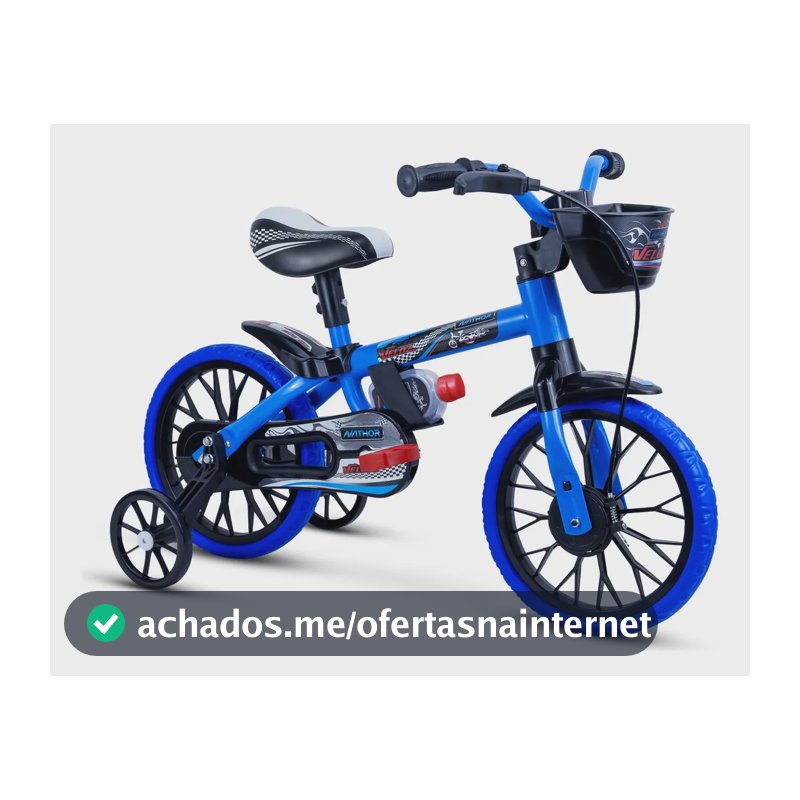 Bicicleta Infantil Nathor Aro 12 Menino Veloz De 2 A 5 Anos Cor Azul