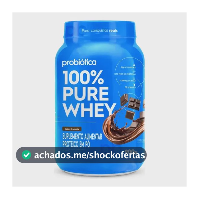 Proteína Probiótica 100% Pure Whey em pó sabor Chocolate Pro x 900g