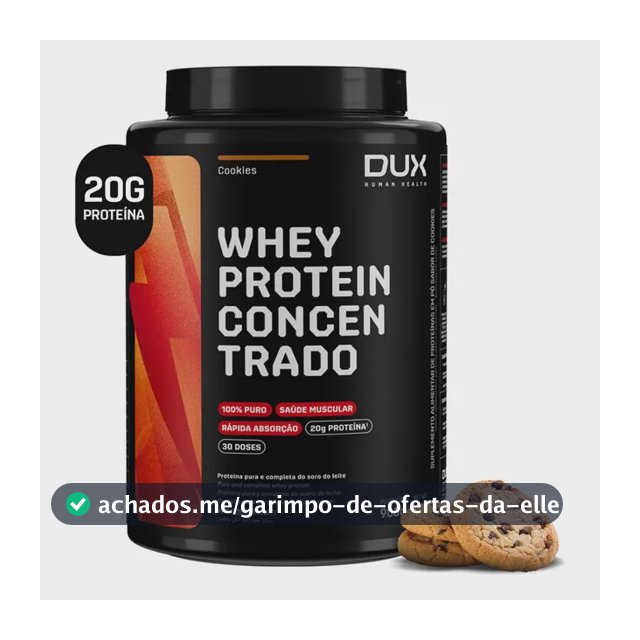 Proteína Dux Nutrition Whey Protein concentrado em pó sabor Biscoitos x 900g