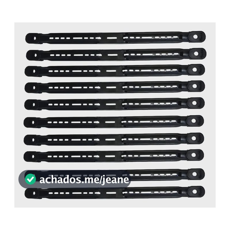 Kit 10 Enrolador De Linha Para Varas Telescópicas 215mm Cor Preto