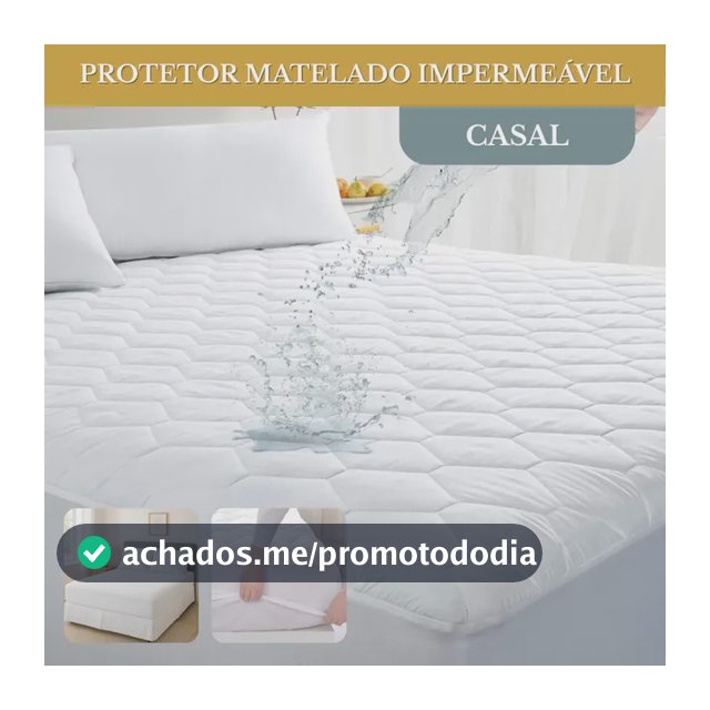 Capa Colchão Impermeável Protetor Antialérgico Matelado Antiácaro Respirável Casal Macio E Silencioso Branco