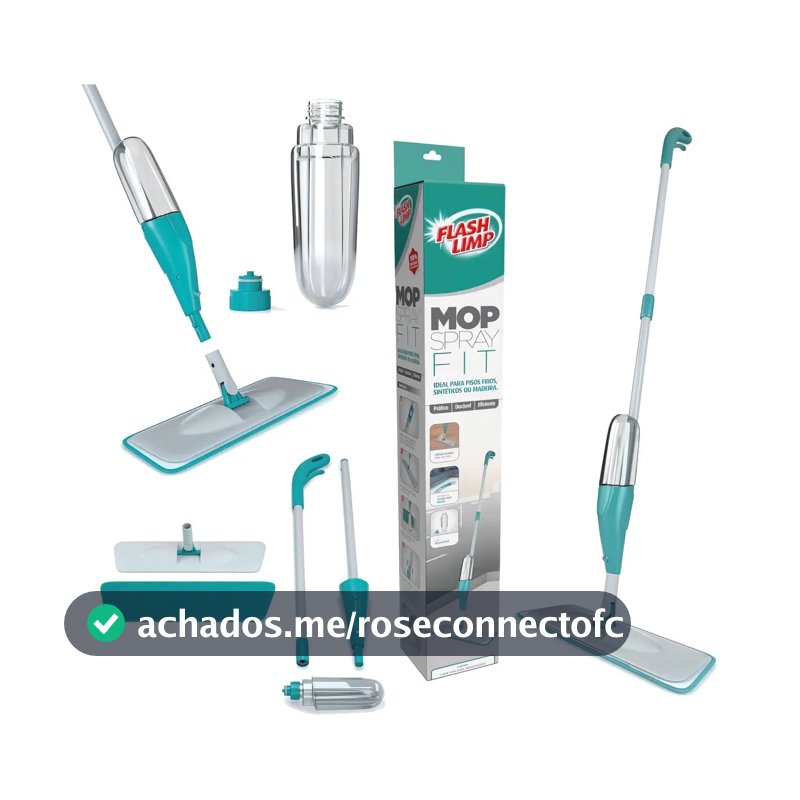 Rodo Mop Spray Flash Limp Fit C/ Microfibra Lavável Mop0556