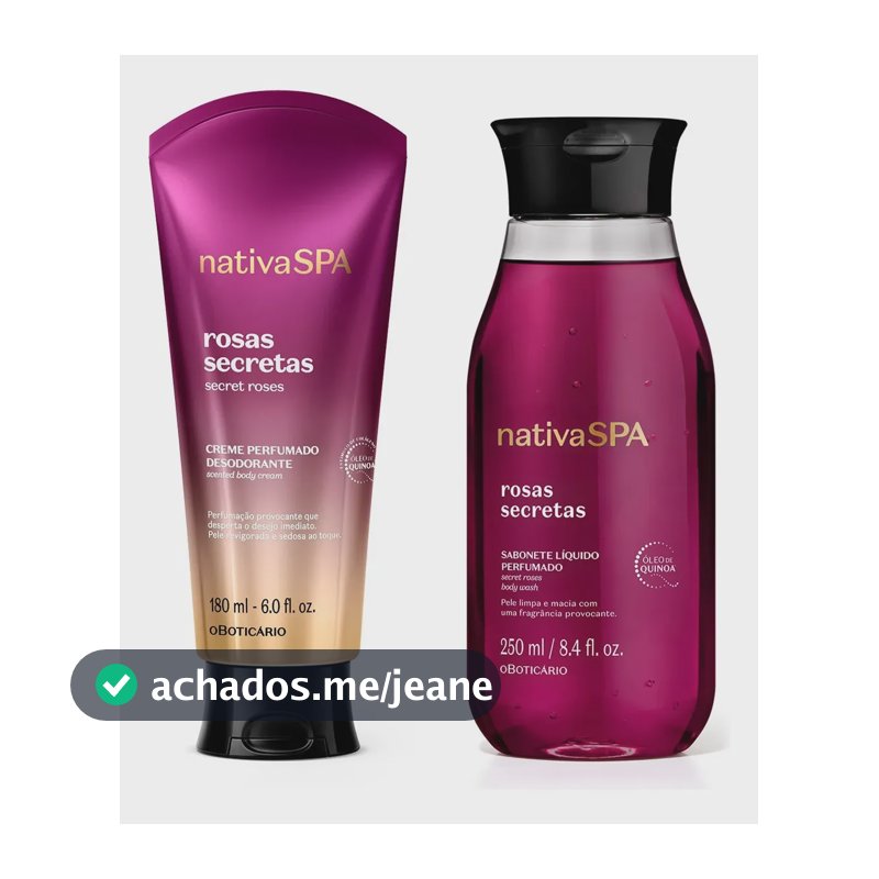 O Boticário Nativa Spa Rosas Secretas: Sabonete Líquido