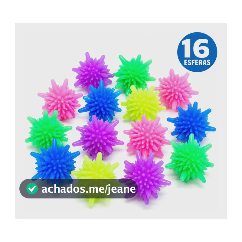 Kit 16 Esferas Mágicas Lava Roupas Máquina Evita Bolas Pelos Colorido