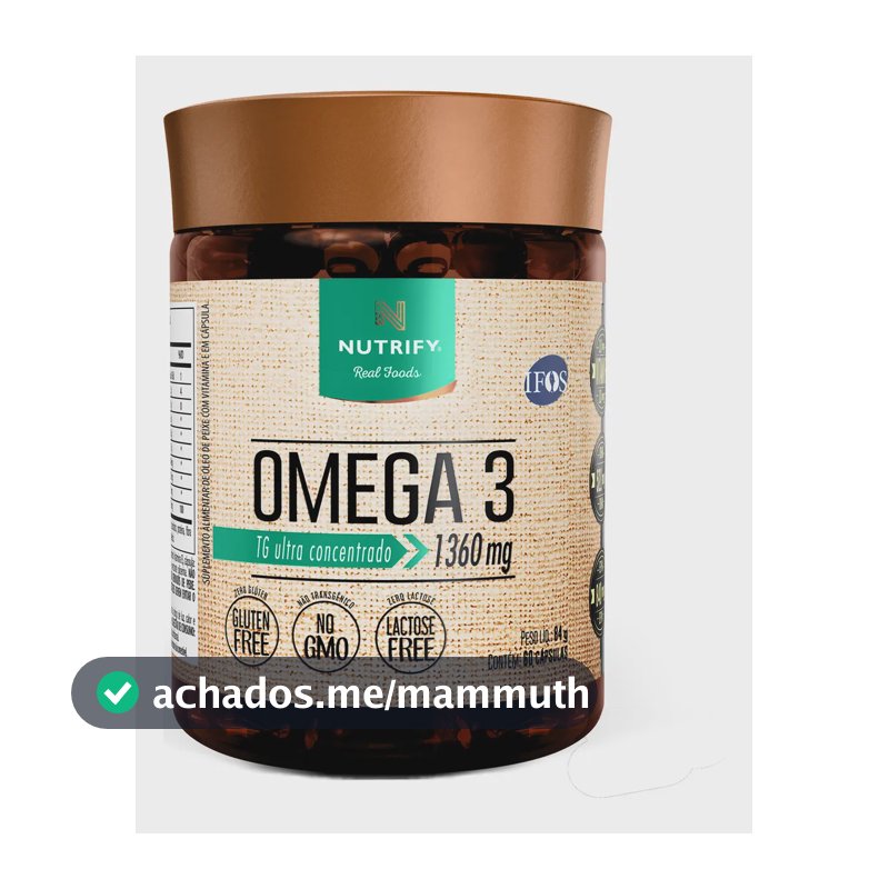 Suplemento Ômega 3 Tg Ultra Concentrado 60 Cápsulas - Nutrify Sabor Neutro