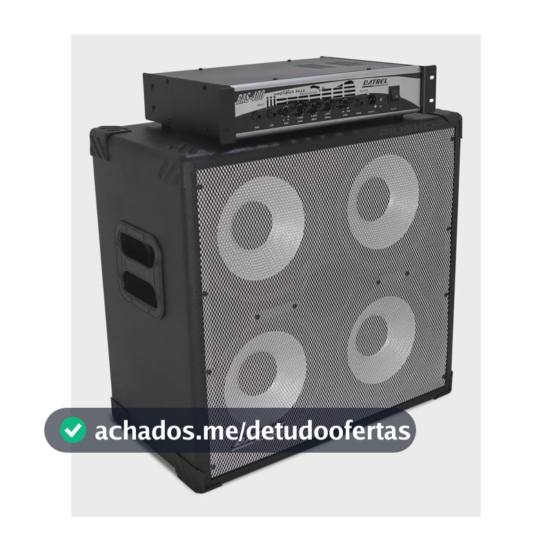 Kit Cubo de Contrabaixo 4x10 DATREL e Amplif 400W BAS-400 and BAS-4X10 +Cabo uso Profissional e Igrejas