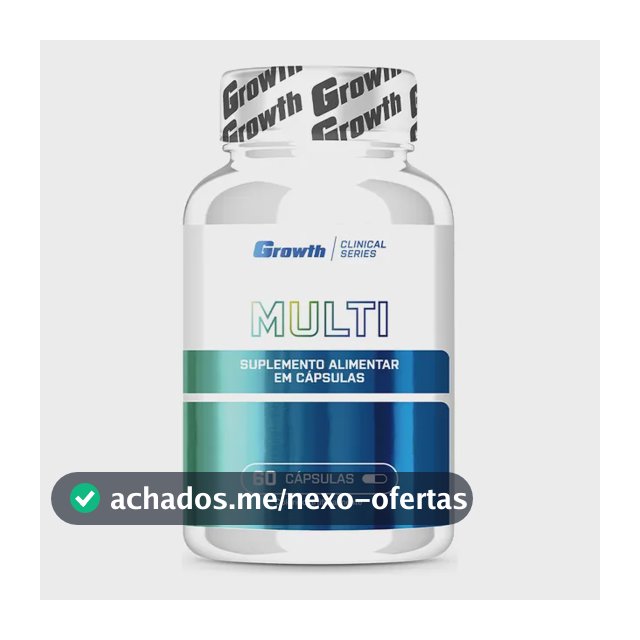 Multivitamínico 60 Cáps. Growth Supplements - Sem Sabor Sem Sabor