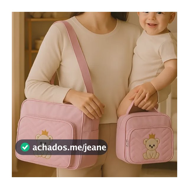 Kit 2 Peças Bolsa Bebê Saida De Maternidade Mala Cor Unissex
