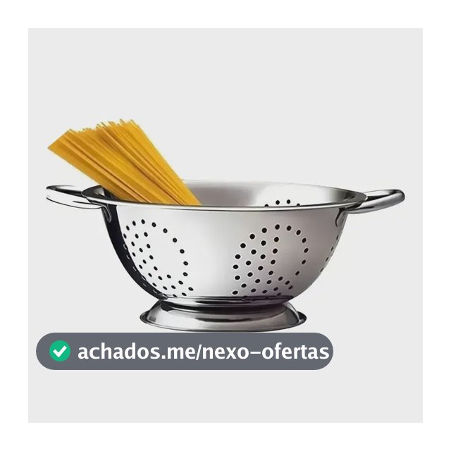Escorredor De Macarrão Massa Aço Inox Utensílios De Cozinha
