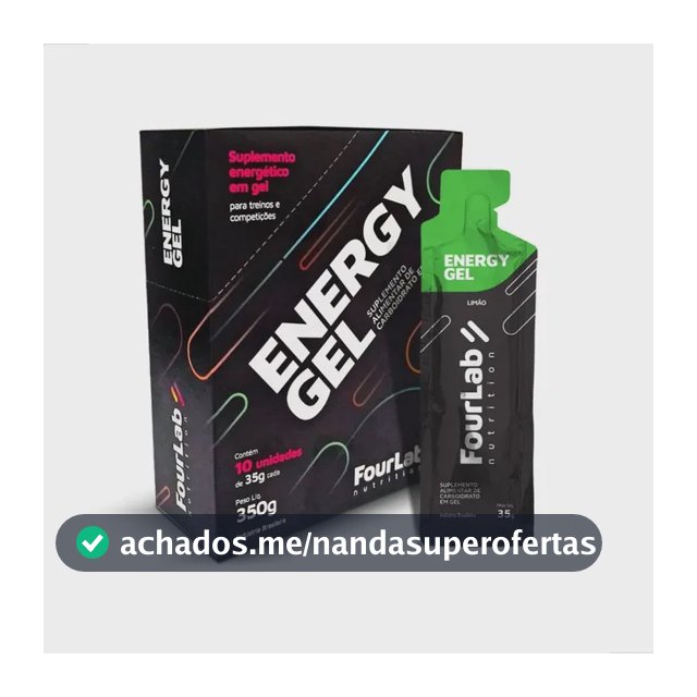 Gel de Carboidrato Fourlab Nutrition Limão para Energia Rápida com 10 Sachês