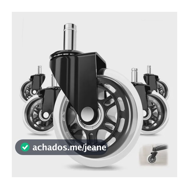 Kit Rodinhas Para Moveis Pesados Cadeira Escritorio 5pcs Pre