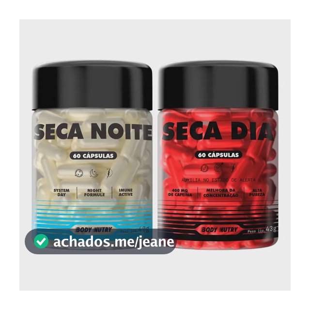 Kit Seca Dia Seca Noite, Sem Sabor - Potes 60 Cápsulas Body Nutry